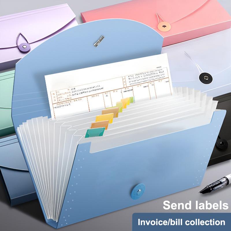 Expandable Accordion File Folder 13 Pockets - 13 Bölmeli Genişleyen Dosya Klasörü, Akordeon